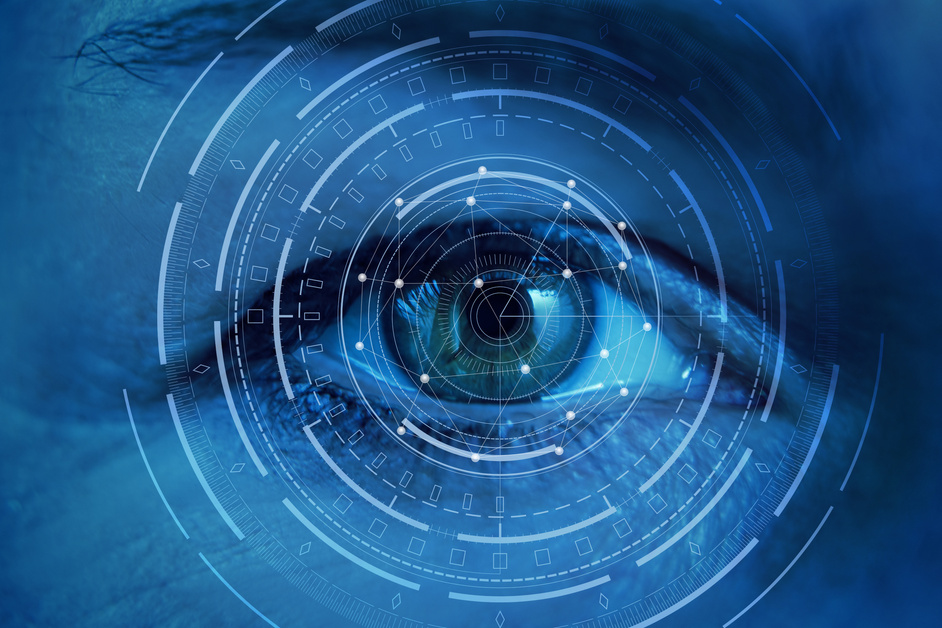 Eye in process of scanning.