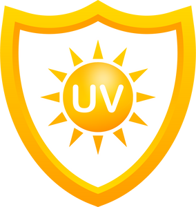 Uv protection. Sun icon symbol. Danger symbol